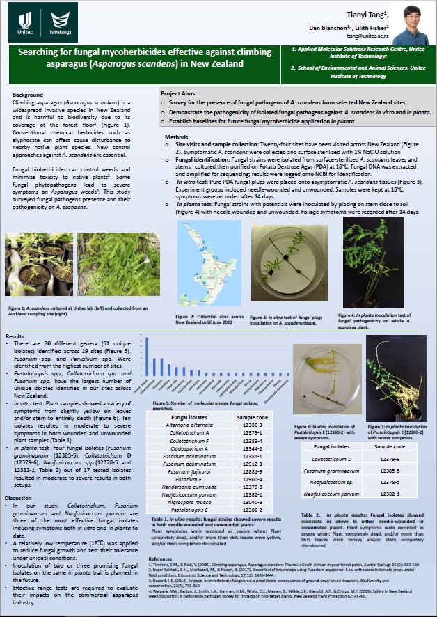 Thumbnail of Searching for fungal mycoherbicides effective against climbing asparagus (Asparagus scandens) in New Zealand