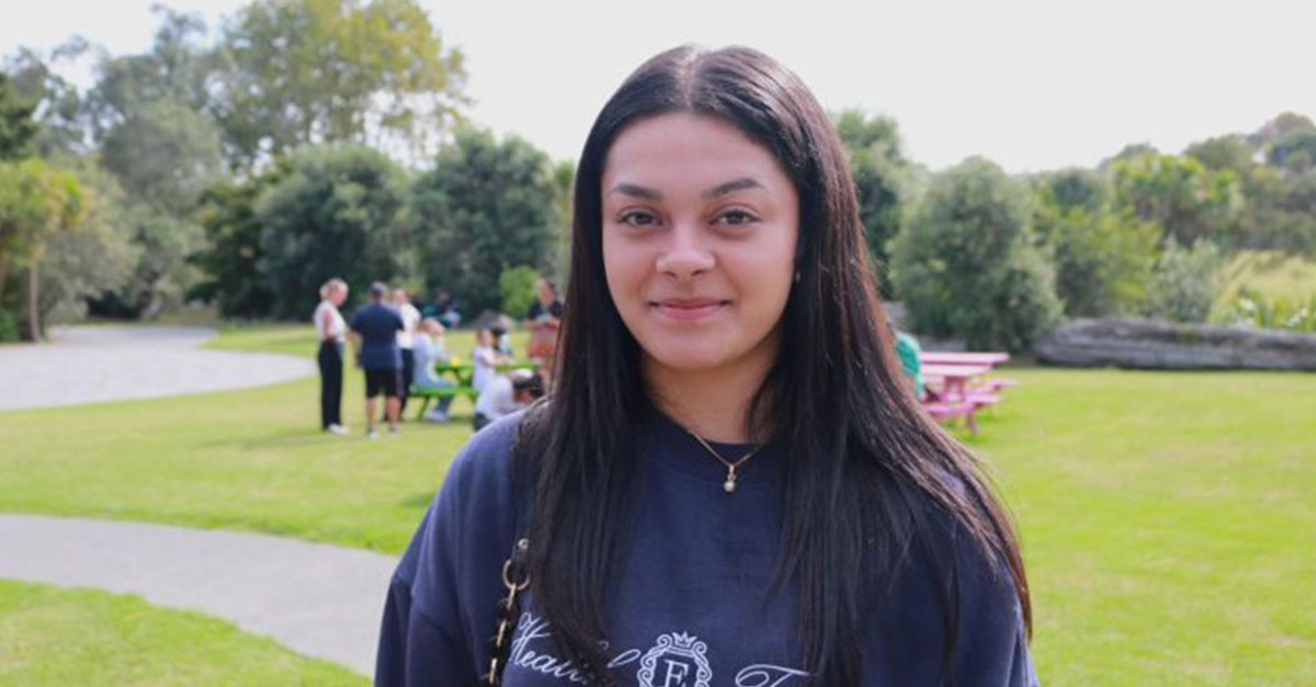 student ericka taylor during unitec's bachelor of social practice orientation 2025
